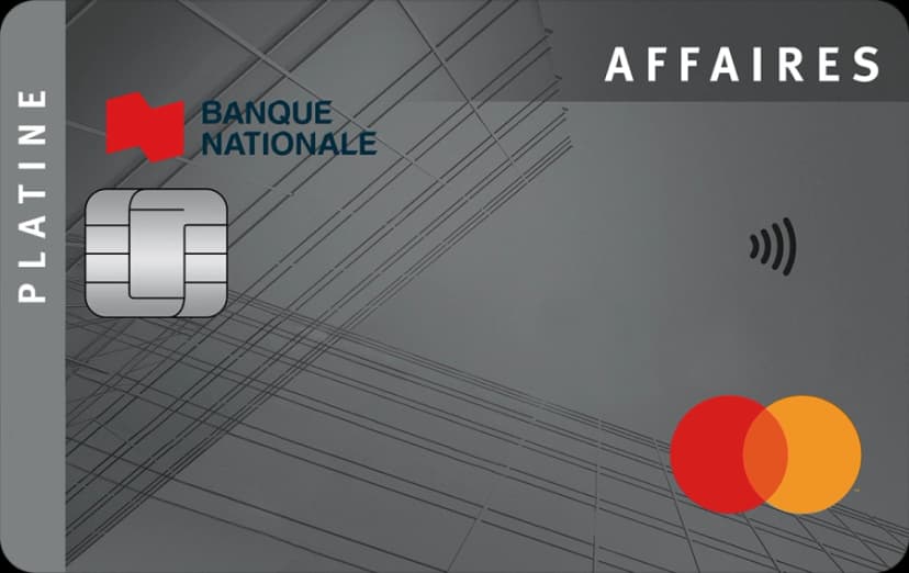 Carte Mastercard Platine Affaires de la Banque Nationale