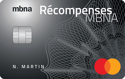 Carte de crédit Mastercardᴹᴰ Platine Plusᴹᴰ récompenses MBNA